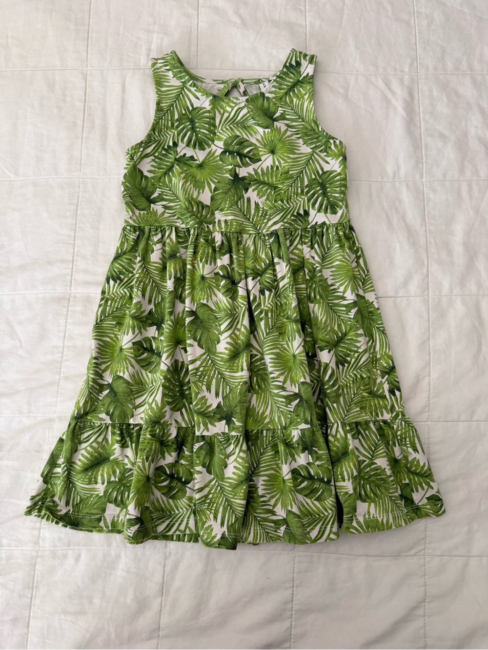 Janie and Jack The Everyday Dress in Leaf Green Palm